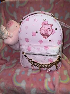 Cute Pink Bear Mini Backpack for Kids